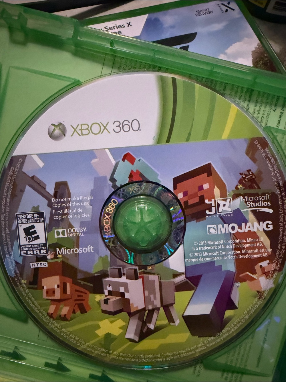 Minecraft (Xbox 360) Game Disc - Xbox 360 Green